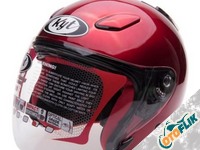 Kyt Dj Maru Helm Half Face - Solid Red Maroon