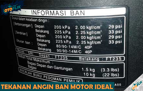 Daftar Tekanan Angin Ban Motor Ideal dan Aman